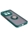 Kup Etui s úchytem na prst Bizon Case Hybrid Ring do Xiaomi 14 kouřové s tmavě zeleným rámem - BIZ4246 - {ean13} - Sklep Home Screen