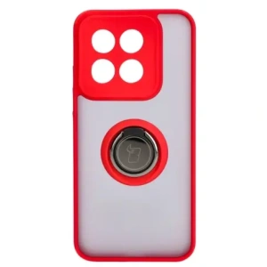 Kup Etui z uchwytem na palec Bizon Case Hybrid Ring do Xiaomi 14 przydymione z czerwoną ramką - BIZ4247 - {ean13} - Sklep Home Screen