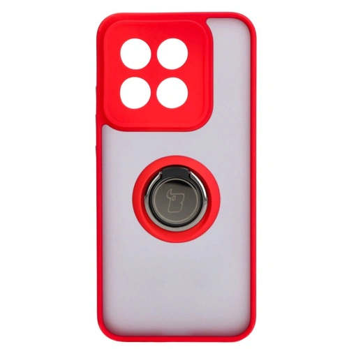 Kup Etui s úchopem na prst Bizon Case Hybrid Ring pro Xiaomi 14 kouřové s červeným rámečkem - BIZ4247 - {ean13} - Sklep Home Screen