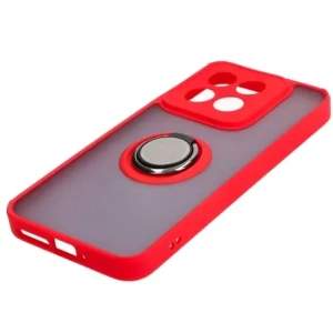 Kup Etui z uchwytem na palec Bizon Case Hybrid Ring do Xiaomi 14 przydymione z czerwoną ramką - BIZ4247 - {ean13} - Sklep Home Screen