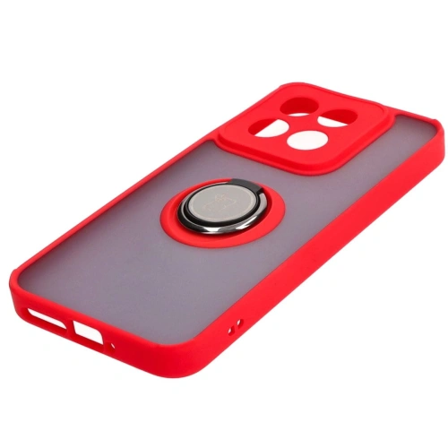 Kup Etui s úchopem na prst Bizon Case Hybrid Ring pro Xiaomi 14 kouřové s červeným rámečkem - BIZ4247 - {ean13} - Sklep Home Screen