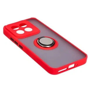 Kup Etui z uchwytem na palec Bizon Case Hybrid Ring do Xiaomi 14 przydymione z czerwoną ramką - BIZ4247 - {ean13} - Sklep Home Screen