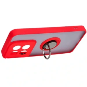 Kup Etui z uchwytem na palec Bizon Case Hybrid Ring do Xiaomi 14 przydymione z czerwoną ramką - BIZ4247 - {ean13} - Sklep Home Screen