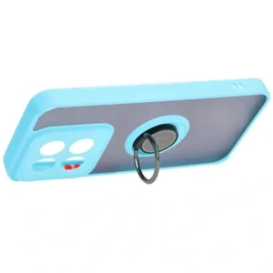 Kup Etui z uchwytem na palec Bizon Case Hybrid Ring do Xiaomi 14 przydymione z jasnoniebieską ramką - BIZ4248 - {ean13} - Sklep Home Screen