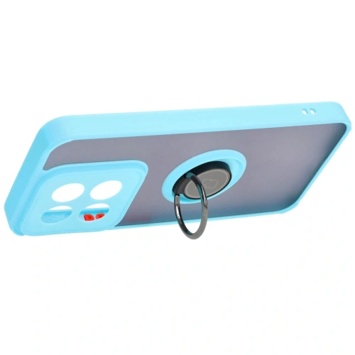Kup Etui s úchytem na prst Bizon Case Hybrid Ring pro Xiaomi 14 kouřové s jasně modrým rámečkem - BIZ4248 - {ean13} - Sklep Home Screen