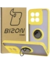 Kup Etui s úchytem na prst Bizon Case Hybrid Ring pro Xiaomi 14 kouřové s žlutým rámečkem - BIZ4249 - {ean13} - Sklep Home Screen