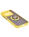 Kup Etui s úchytem na prst Bizon Case Hybrid Ring pro Xiaomi 14 kouřové s žlutým rámečkem - BIZ4249 - {ean13} - Sklep Home Screen