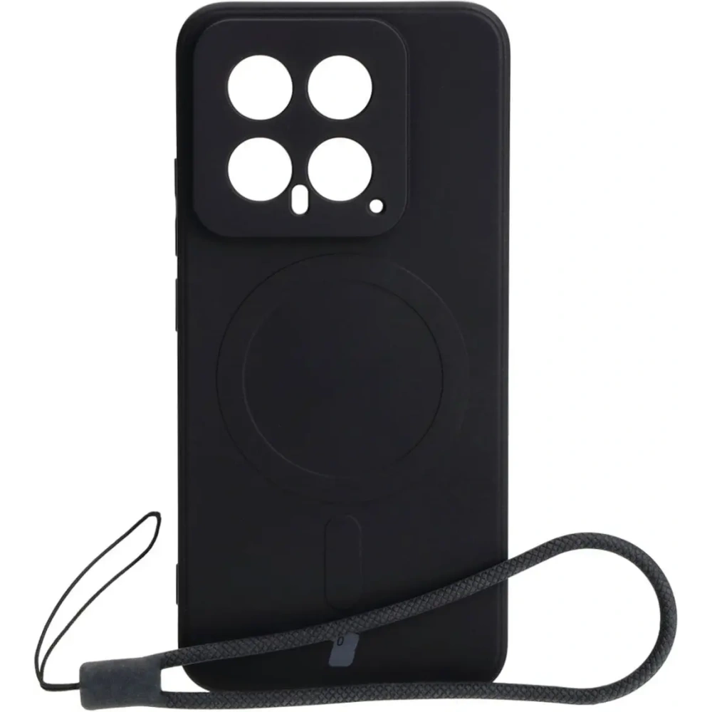 Etui Bizon Case Silicone Magnetic Sq do Xiaomi 14 czarne