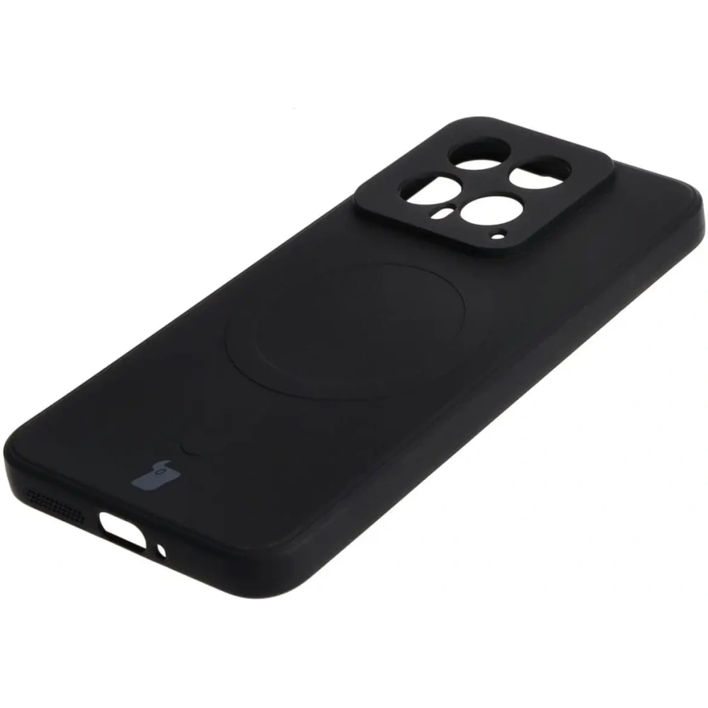 Etui Bizon Case Silicone Magnetic Sq do Xiaomi 14 czarne