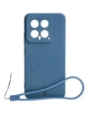 Etui Bizon Case Silicone Magnetic Sq pro Xiaomi 14 modré