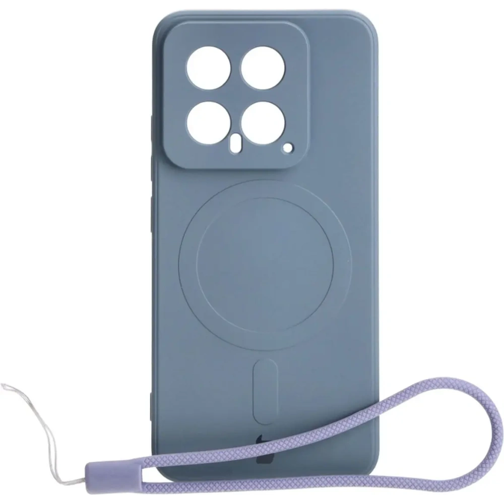 Etui Bizon Case Silicone Magnetic Sq do Xiaomi 14 szare