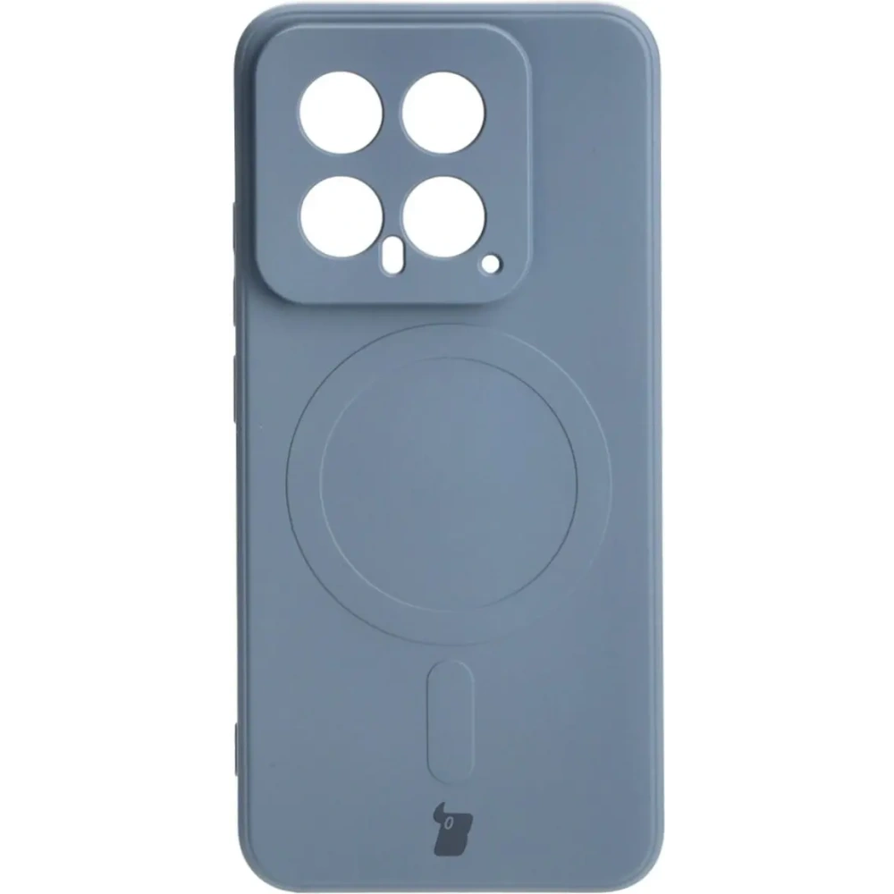 Etui Bizon Case Silicone Magnetic Sq do Xiaomi 14 szare