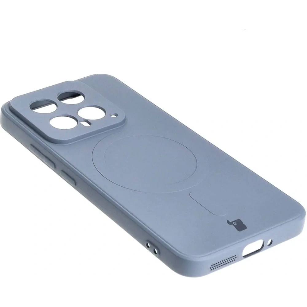 Etui Bizon Case Silicone Magnetic Sq do Xiaomi 14 szare