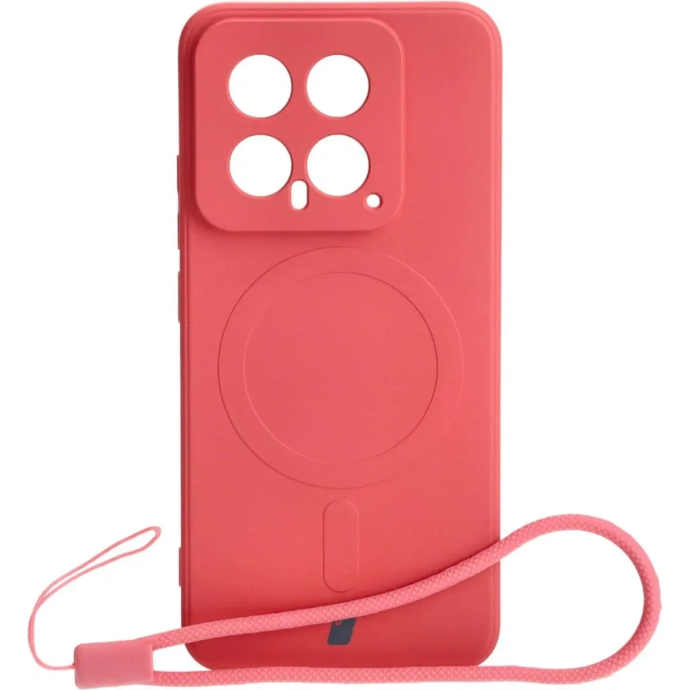 Etui Bizon Case Silicone Magnetic Sq do Xiaomi 14 brudny róż