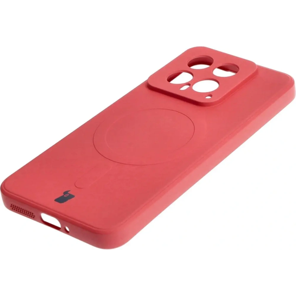 Etui Bizon Case Silicone Magnetic Sq do Xiaomi 14 brudny róż