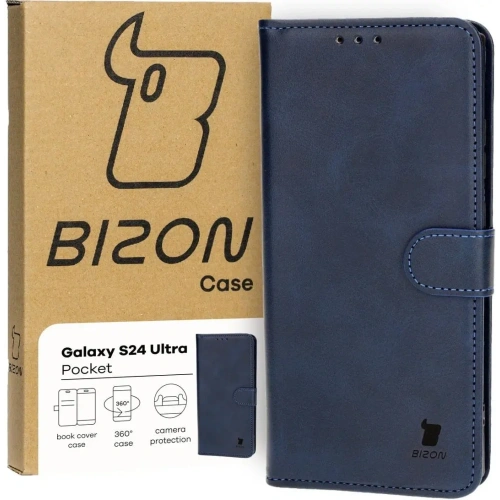 Kup Etui z klapką Bizon Case Pocket do Samsung Galaxy S24 Ultra modré - BIZ4269 - {ean13} - Sklep Home Screen