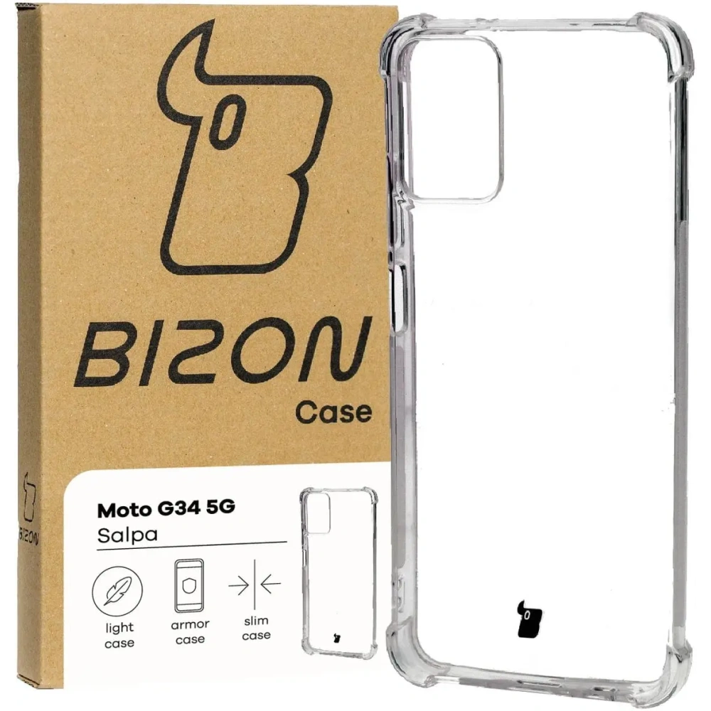 Elastyczne etui Bizon Case Salpa do Motorola Moto G34 5G przezroczyste