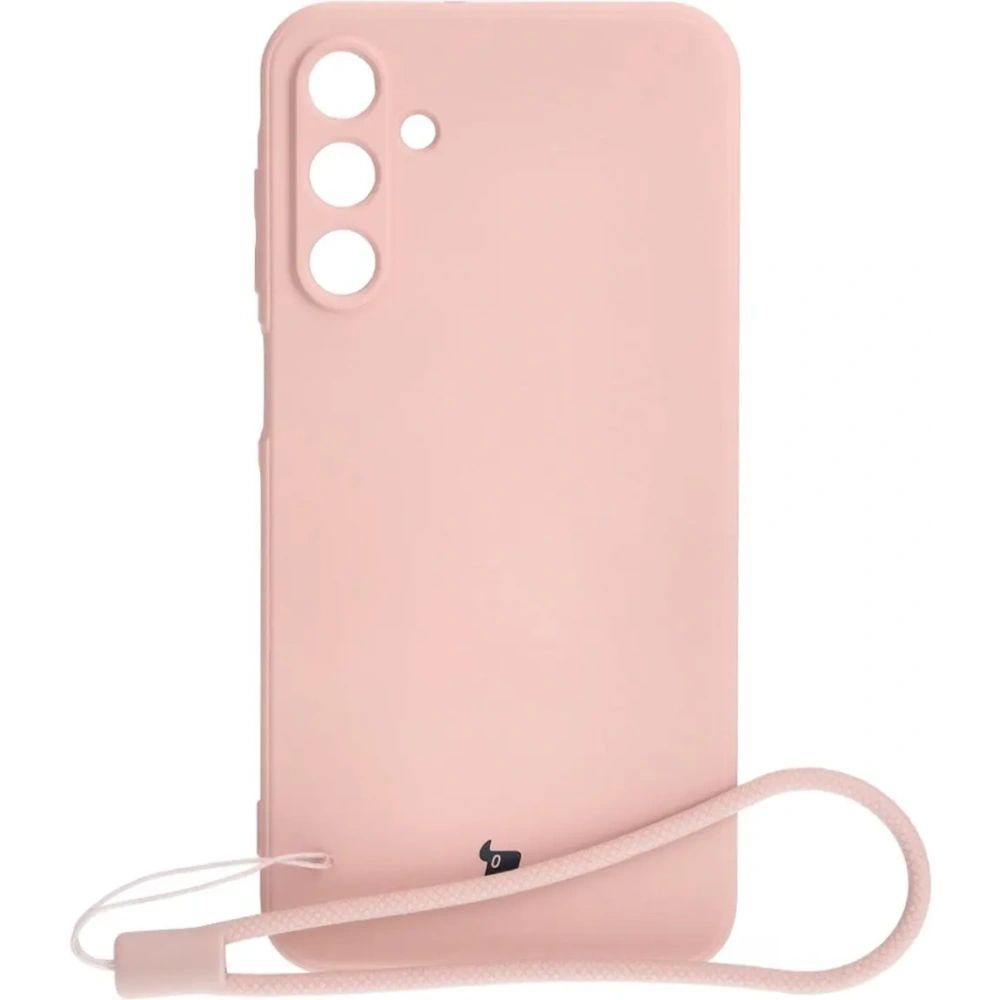 Etui Bizon Case Silicone Sq do Samsung Galaxy A15 4G/5G jasnoróżowe
