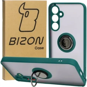 Kup Bizon Case Hybrid Ring Samsung Galaxy A35 5G fumuriu cu un cadru verde închis - BIZ4279 - {ean13} - Sklep Home Screen