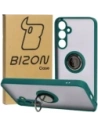 Bizon Case Hybrid Ring Samsung Galaxy A35 5G smoky with a dark green frame
