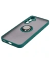 Kup Etui z uchwytem na palec Bizon Case Hybrid Ring do Samsung Galaxy A35 5G przydymione z ciemnozieloną ramką - BIZ4279 - {ean13} - Sklep Home Screen