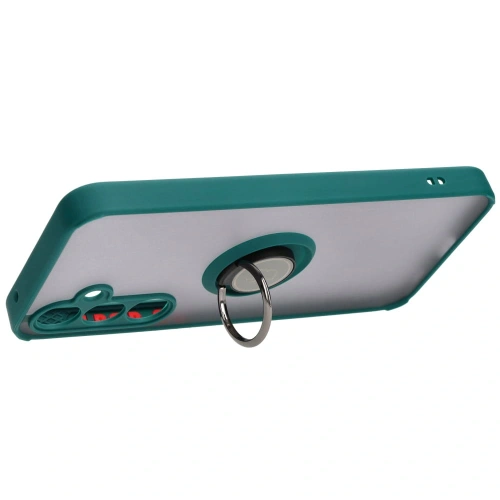 Kup Bizon Case Hybrid Ring Samsung Galaxy A35 5G rauchig mit einem dunkelgrünen Rahmen - BIZ4279 - {ean13} - Sklep Home Screen