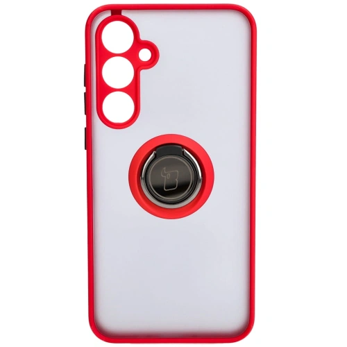Kup Etui z uchwytem na palec Bizon Case Hybrid Ring do Samsung Galaxy A35 5G przydymione z czerwoną ramką - BIZ4280 - {ean13} - Sklep Home Screen