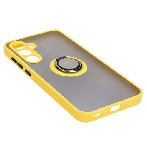 Buy Bizon Case Hybrid Ring Samsung Galaxy A35 5G smoky with a yellow frame - BIZ4281 - {ean13} - Home Screen Store Europe