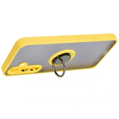 Buy Bizon Case Hybrid Ring Samsung Galaxy A35 5G smoky with a yellow frame - BIZ4281 - {ean13} - Home Screen Store Europe