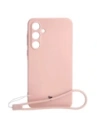 Etui Bizon Case Silicone do Samsung Galaxy A35 5G světle růžové