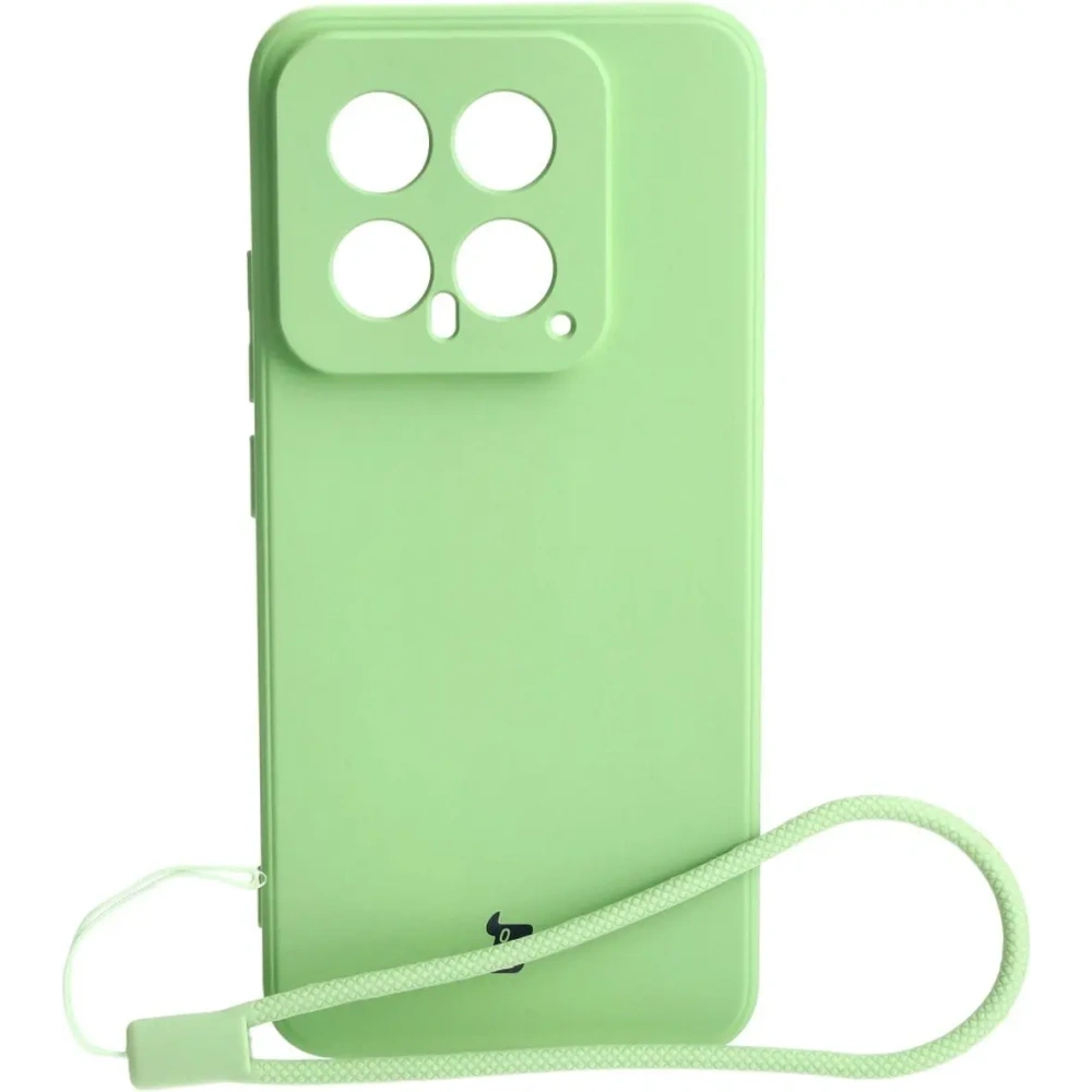 Etui Bizon Case Silicone Sq do Xiaomi 14 jasnozielone