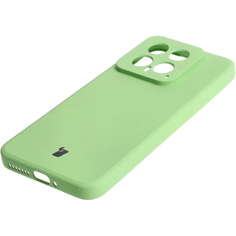 Etui Bizon Case Silicone Sq do Xiaomi 14 jasnozielone