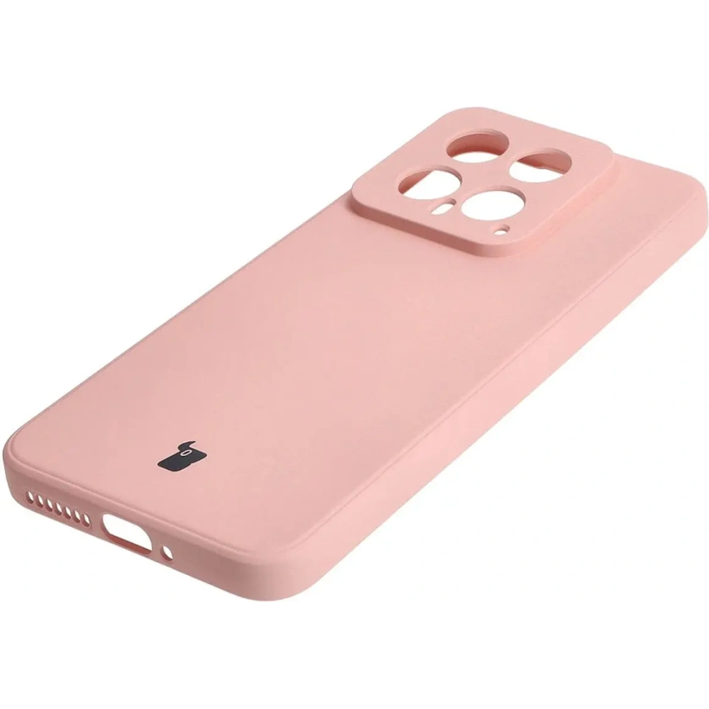 Etui Bizon Case Silicone Sq do Xiaomi 14 jasnoróżowe
