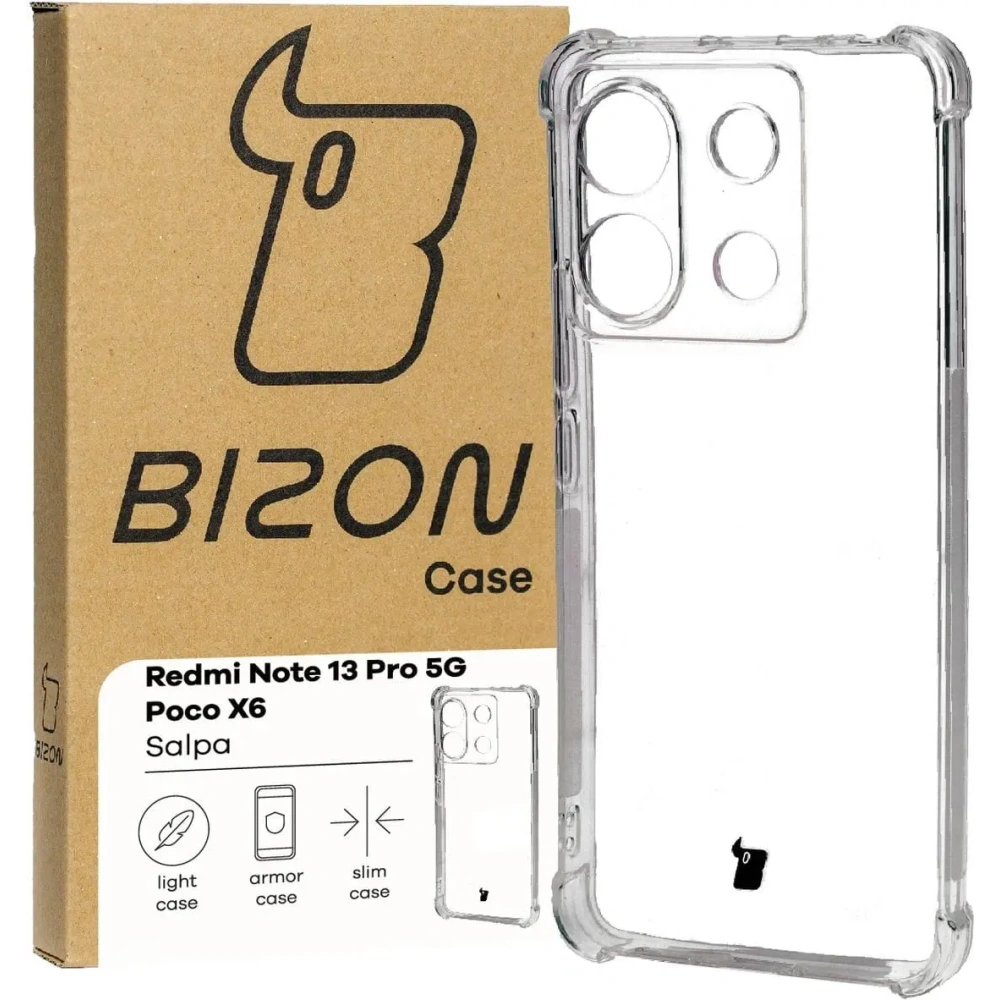Elastyczne etui Bizon Case Salpa do Xiaomi Poco X6 / Xiaomi Redmi Note 13 Pro 5G przezroczyste