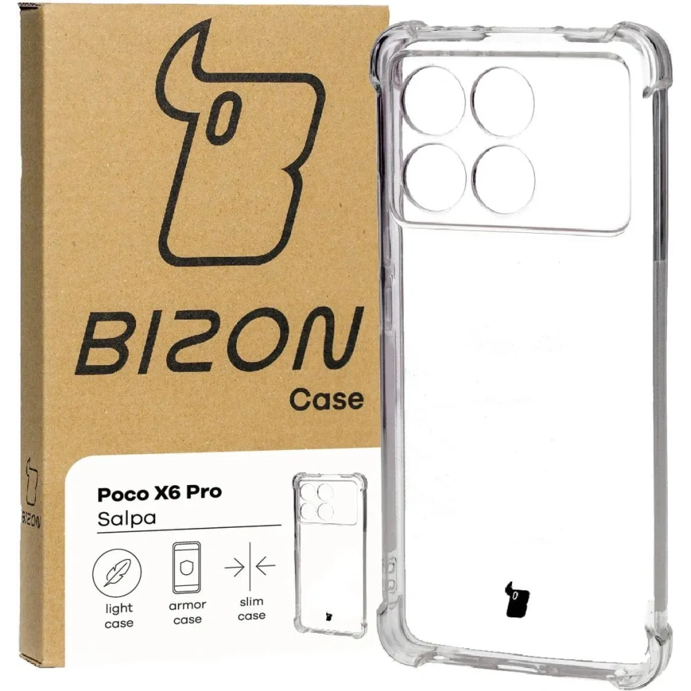 Elastyczne etui Bizon Case Salpa do Xiaomi Poco X6 Pro przezroczyste