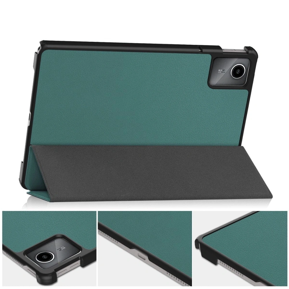 Etui Bizon Case Tab Croc do Lenovo Tab M11 ciemnozielone