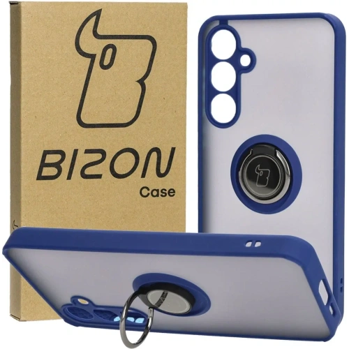 Kup Bizon Case Hybrid Ring Samsung Galaxy A55 5G füstös színű, tengerészkék kerettel - BIZ4317 - {ean13} - Sklep Home Screen