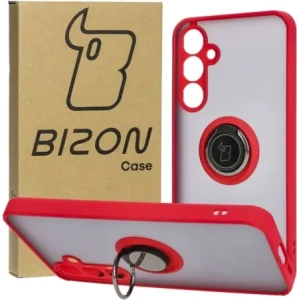 Kup Bizon Case Hybrid Ring Samsung Galaxy A55 5G fumuriu cu un cadru roșu - BIZ4318 - {ean13} - Sklep Home Screen