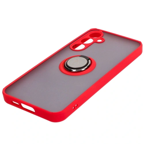 Buy Bizon Case Hybrid Ring Samsung Galaxy A55 5G smoky with a red frame - BIZ4318 - {ean13} - Home Screen Store Europe