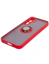 Buy Bizon Case Hybrid Ring Samsung Galaxy A55 5G smoky with a red frame - BIZ4318 - {ean13} - Home Screen Store Europe