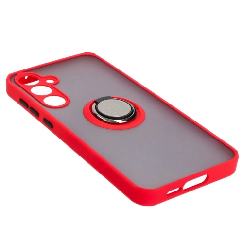 Buy Bizon Case Hybrid Ring Samsung Galaxy A55 5G smoky with a red frame - BIZ4318 - {ean13} - Home Screen Store Europe