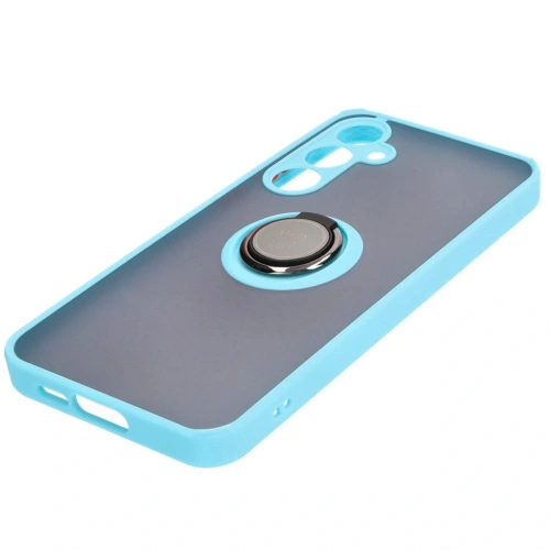 Kup Bizon Case Hybrid Ring Samsung Galaxy A55 5G fumuriu cu un cadru de culoare albastră deschisă - BIZ4319 - {ean13} - Sklep Home Screen