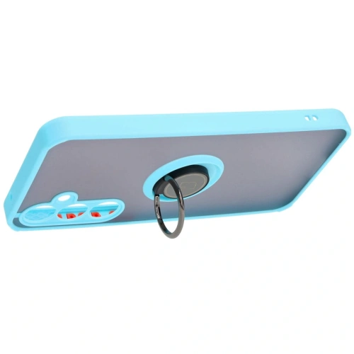 Kup Bizon Case Hybrid Ring Samsung Galaxy A55 5G fumuriu cu un cadru de culoare albastră deschisă - BIZ4319 - {ean13} - Sklep Home Screen