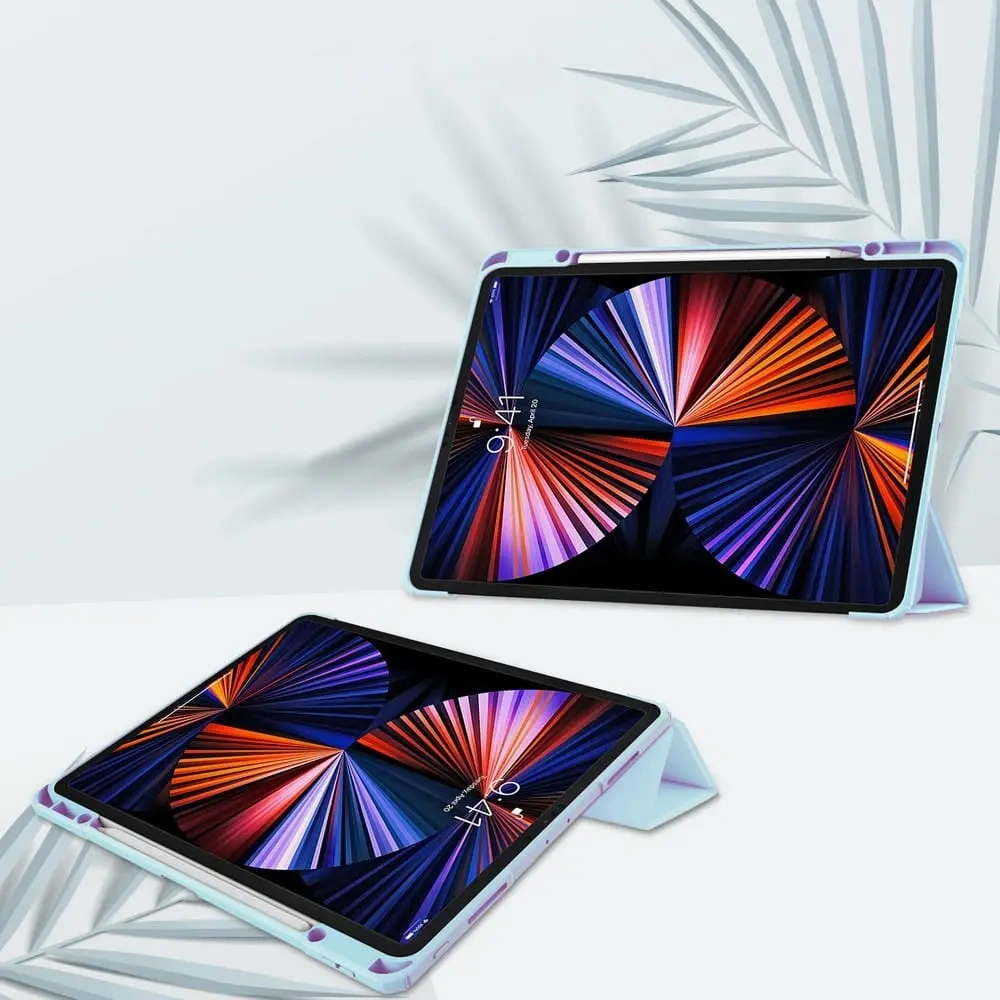 Etui Bizon Case Tab Clear Matt do Apple iPad Pro 12.9 2022/2021/2020/2018 błękitne