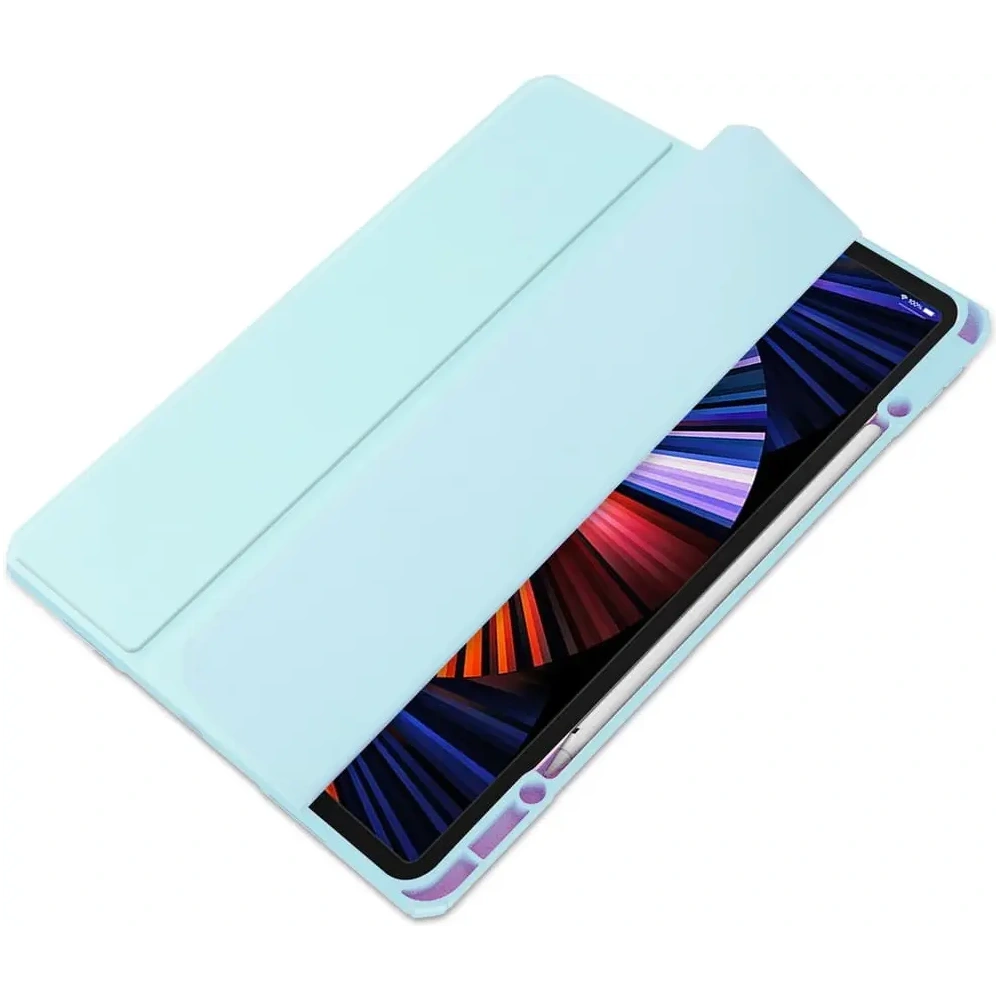 Etui Bizon Case Tab Clear Matt do Apple iPad Pro 12.9 2022/2021/2020/2018 błękitne