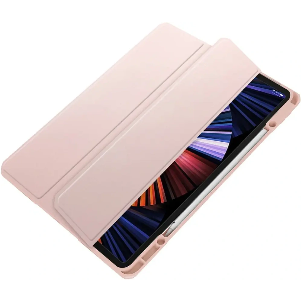 Etui Bizon Case Tab Clear Matt do Apple iPad Pro 12.9 2022/2021/2018 różowozłote