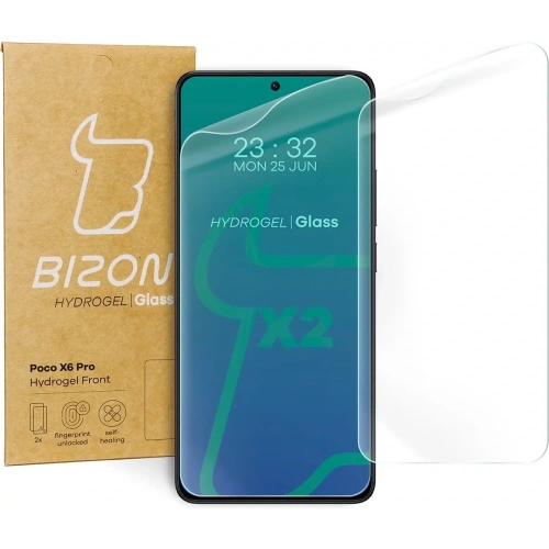 Buy Bizon Glass Hydrogel Front Xiaomi Poco X6 Pro [2 PACK] - BIZ4325 - {ean13} - Home Screen Store Europe