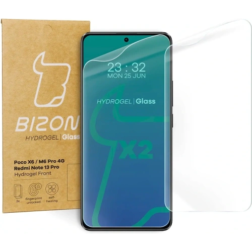 Kup Bizon Glass Hydrogel Elöl Xiaomi Poco X6 / Poco M6 Pro 4G / Redmi Note 13 5G / Redmi Note 13 Pro 4G/5G [2 Csomag] - BIZ4330 - {ean13} - Sklep Home Screen