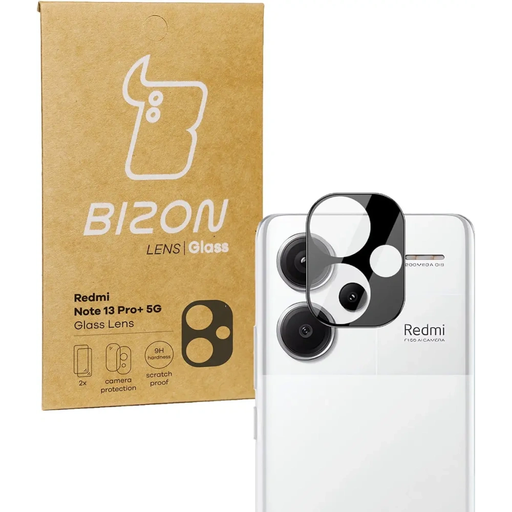 Szkło na aparat Bizon Glass Lens do Xiaomi Redmi Note 13 Pro Plus 5G [2 PACK]