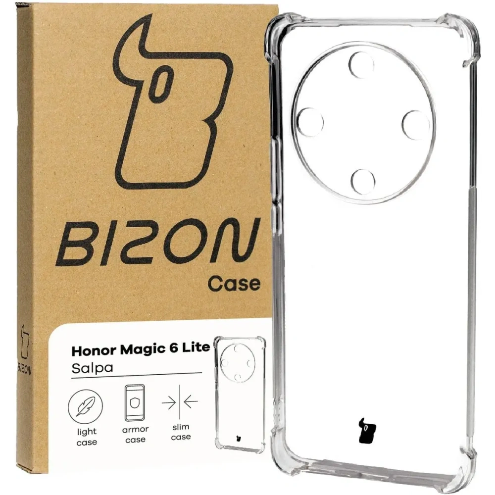 Elastyczne etui Bizon Case Salpa do Honor Magic6 Lite przezroczyste